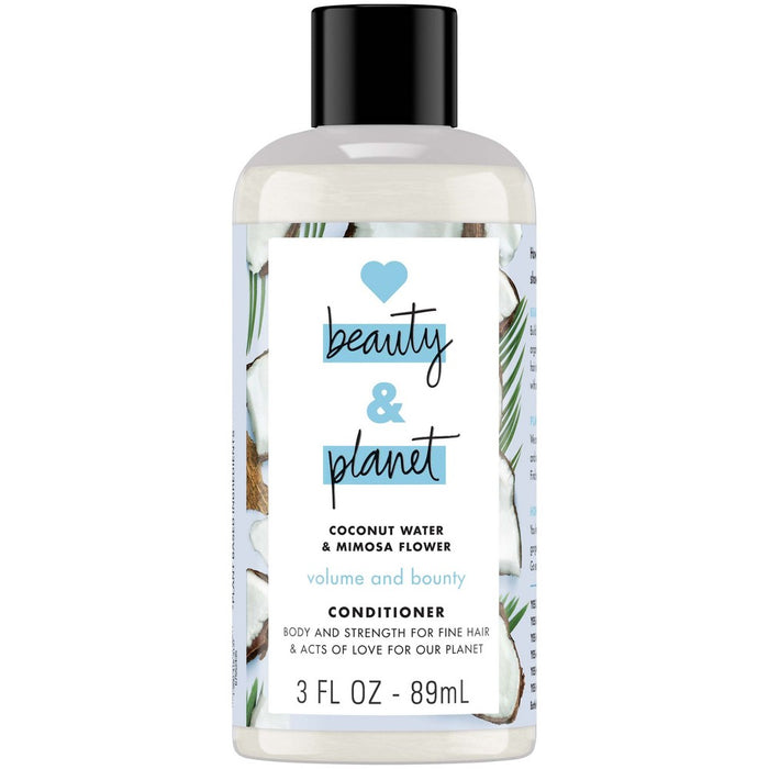 Love Beauty & Planet Coconut Water & Mimosa Flower Volume and Bounty Conditioner Travel Size - 3 fl oz