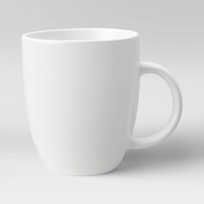 14oz Porcelain Coffee Mug White - Threshold