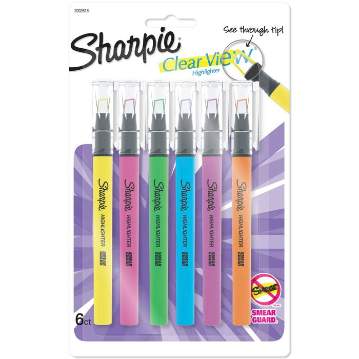6pk Highlighters Clearview Chisel Tip Multicolor - Sharpie