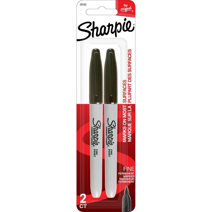 Sharpie Fine Tip Permanent Markers, Black, 2ct