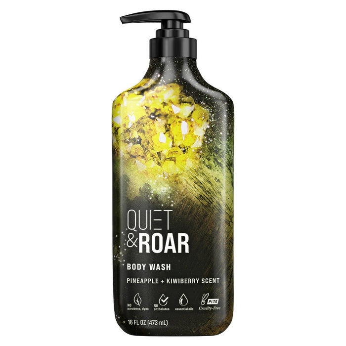 Quiet & Roar Pineapple & Kiwi Body Wash made with Essential Oils-16 oz