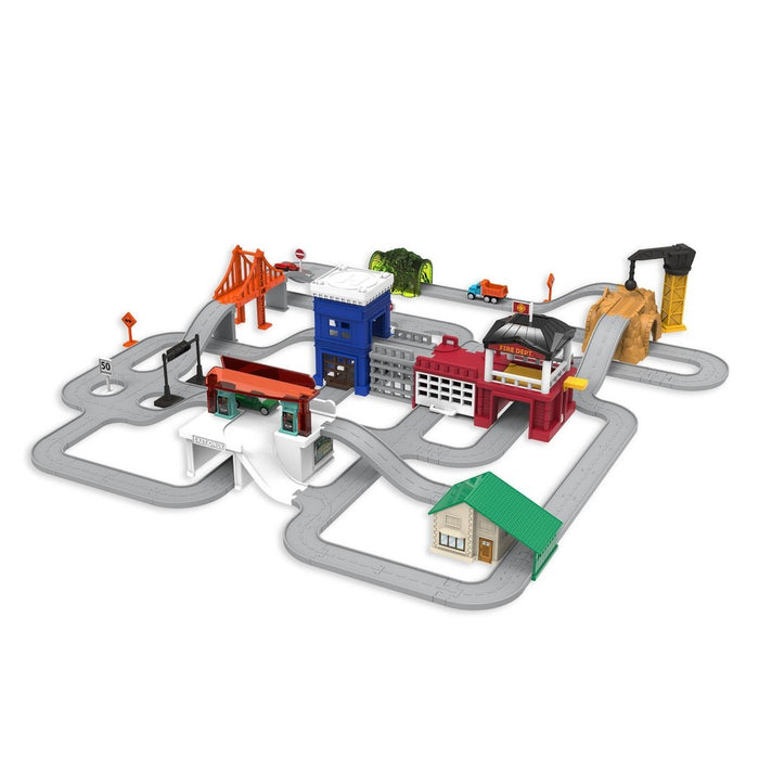 DRIVEN - Truck Playset with Fire Station - Build-A-City - 140pc