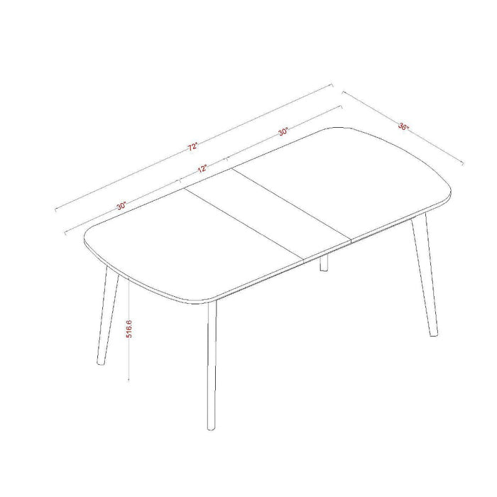 Astrid Mid-Century Drop Leaf Dining Table Brown - Project 62 (LOCAL PICKUP ONLY)