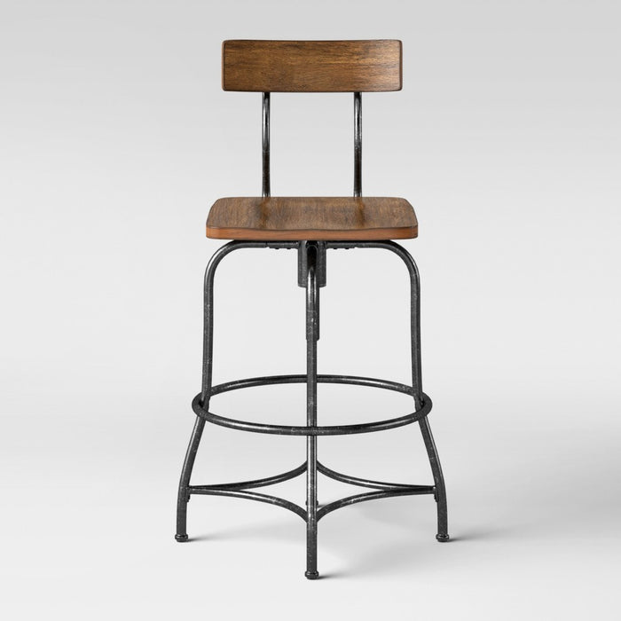 Woodsboro Adjustable Barstool Brown - Threshold (LOCAL PICKUP ONLY)