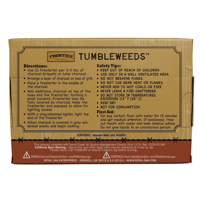 Frontier Tumbleweeds Fire Starters - 16ct