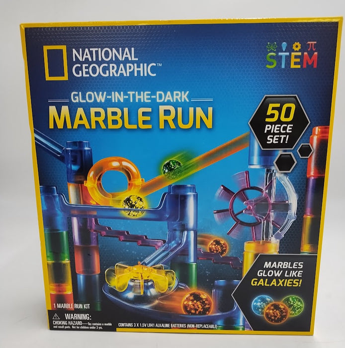 National Geographic Glow-in-the-Dark Marble Run - 50pc