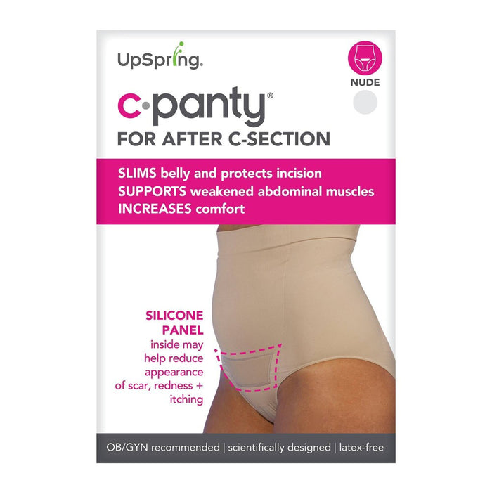 UpSpring C-Panty C-Section Recovery High Waist Underwear - Nude - S/M