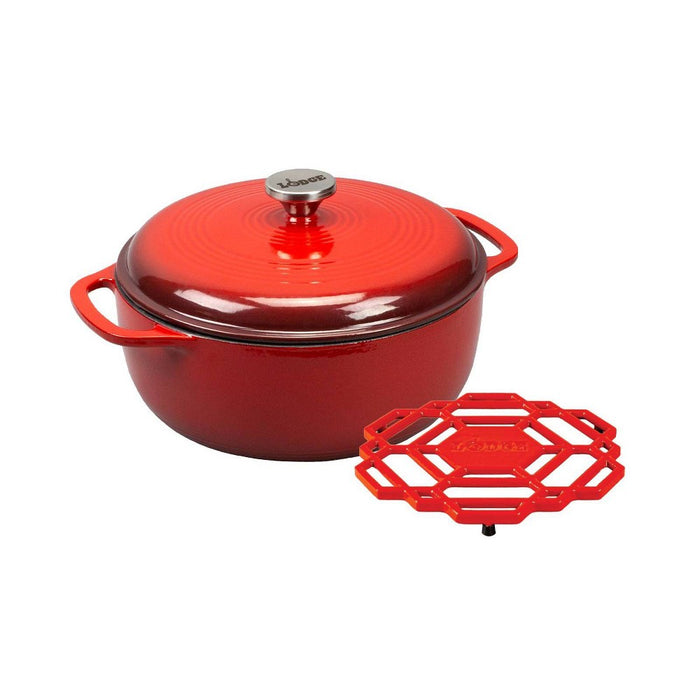 Lodge 6qt Cast Iron Enamel Dutch Oven Red (LOCAL PICKUP ONLY)