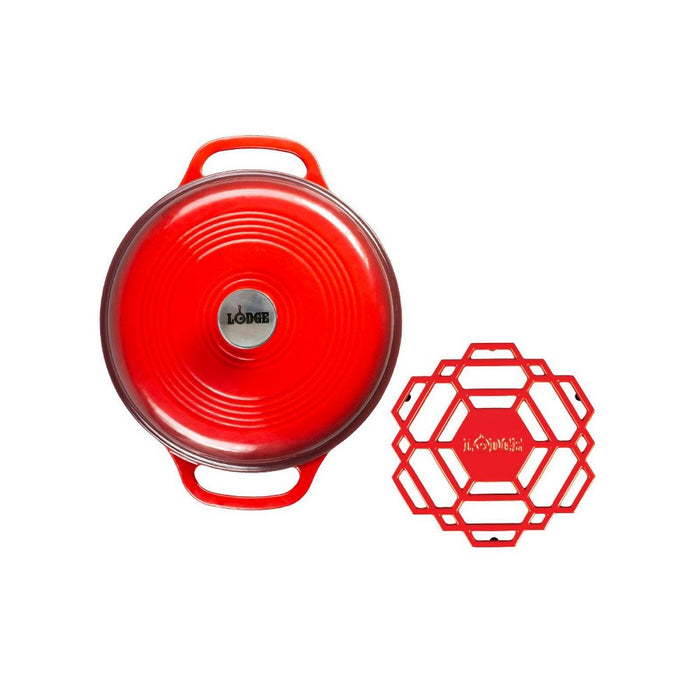 Lodge 6qt Cast Iron Enamel Dutch Oven Red (LOCAL PICKUP ONLY)