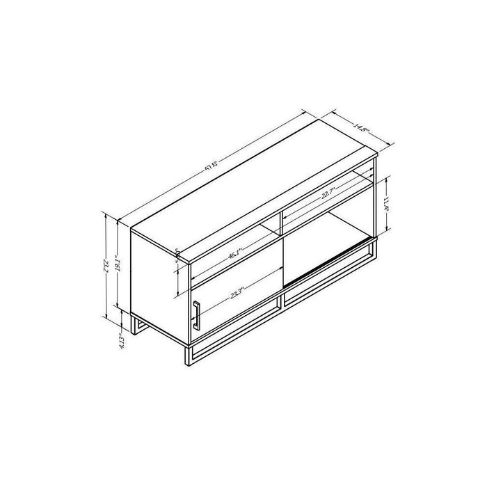 Mixed Material TV Stand for TVs up to 54" Gray - Room Essentials (LOCAL PICKUP ONLY)