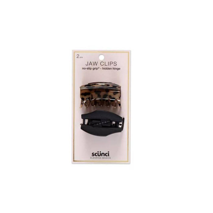 scunci 6cm Covered Hinge No Slip Jaw Clips - 2-Piece *NEW*