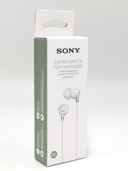 Sony MDREX15LP In-Ear Wired Earbuds - White