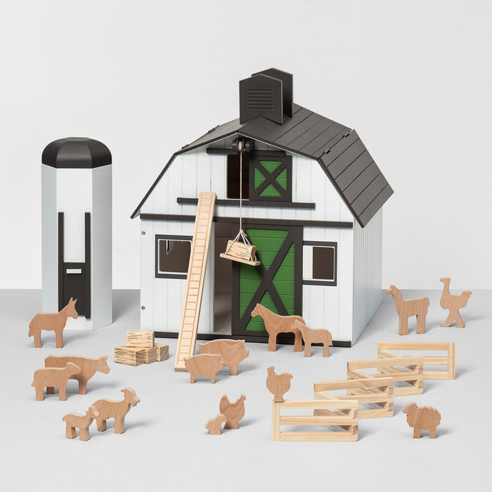 Toy Barn with Animal Figurines - Hearth & Hand with Magnolia (LOCAL PICKUP ONLY)