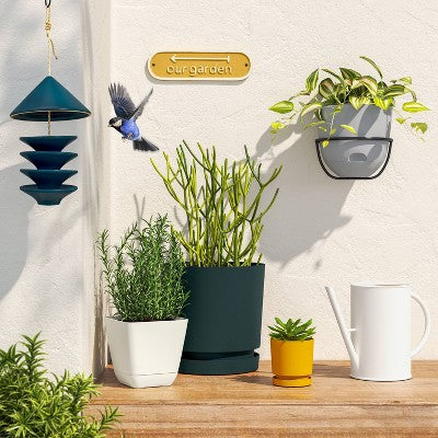 Metal Outdoor Planter Hanger 8"x8"x9.5" Black - Room Essentials