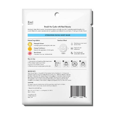 Rael Beauty Hydration Facial Sheet Mask - 1ct