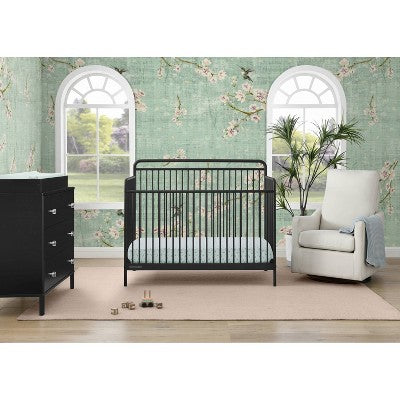 Delta Children Hayden 5-in-1 Convertible Metal Crib - Matte Black (LOCAL PICKUP ONLY)