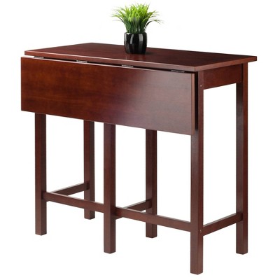 Lynnwood High Drop Leaf Dining Table Antique Walnut - Winsome: Solid Wood, Bar-Height, Rectangular (LOCAL PICKUP ONLY)