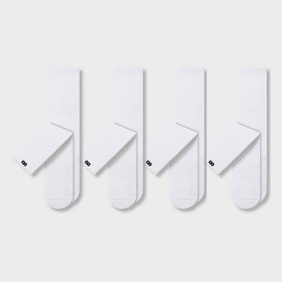 Pair of Thieves Men's 3+1 BOWO Crew Socks - White 6-12