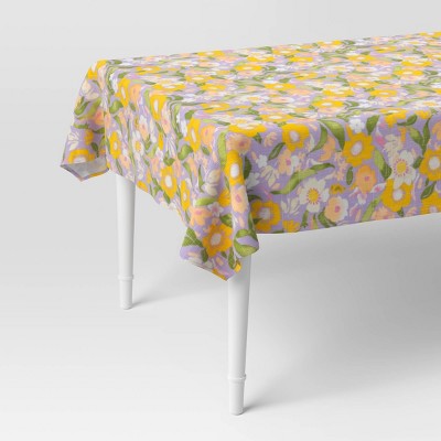 80"x60" Floral Tablecloth Pink - Threshold