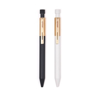 Altitude 2pk Refillable Ballpoint Pens 1.0mm Black Ink Gold