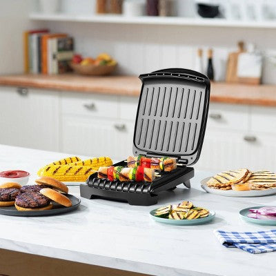 Gourmia 4-Serving Multi-Use Contact Grill & Panini - Black