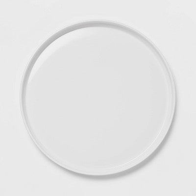 10.5" Plastic Stella Dinner Plate White - Threshold: Recycled PET, Round, Dishwasher & Microwave Safe