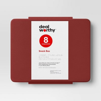 Snack Bento Box - Dealworthy Red: BPA-Free Polypropylene, Adult Dining