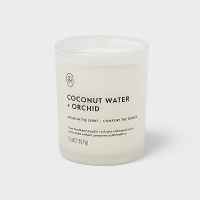 Glass Coconut Water and Orchid Jar Candle 5.5oz - Threshold