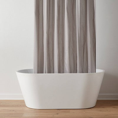 70"x71" Waterproof Recycled Fabric Heavy Weight Shower Liner Gray - Threshold