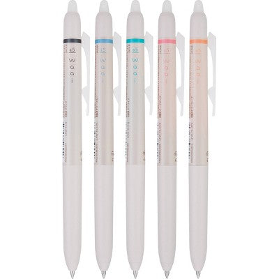 Pilot 5pk FriXion Waai Clicker Erasable Gel Pens Extra Fine Point 0.5mm Assorted Inks
