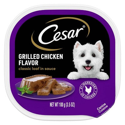 Cesar Loaf in Sauce Grilled Chicken Flavor Adult Wet Dog Food - 3.5oz