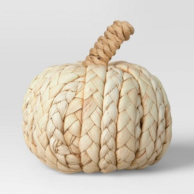 Small Woven Pumpkin Light Pumpkin Figurines - Threshold