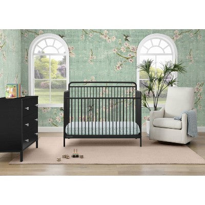 Delta Children Hayden 5-in-1 Convertible Metal Crib - Matte Black (LOCAL PICKUP ONLY)