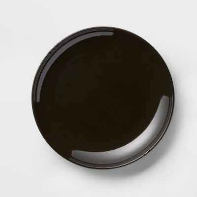 10" Stoneware Avesta Dinner Plate Black - Threshold