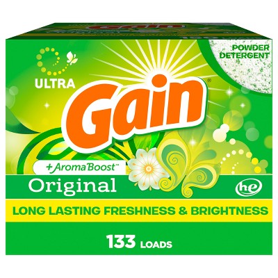Gain Ultra HE Original Powder Laundry Detergent - 133 Loads/123oz