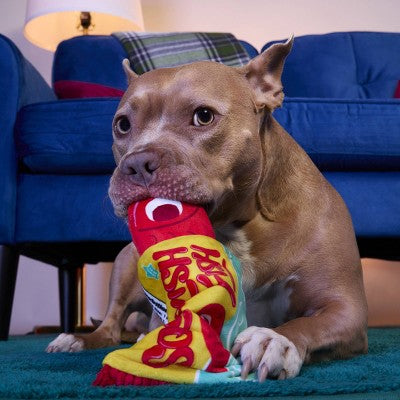BARK Barkbuster Movie Night Squeakish Fish Dog Food Shaped Plush Toy - 2pc