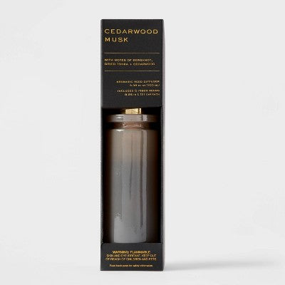 100ml Cedarwood Musk Black Label Fiber Oil Reed Diffuser - Threshold: Home Fragrance, Bergamot & Tonka
