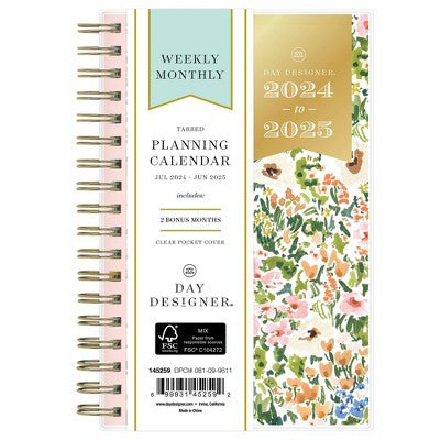 Day Designer 2024-25 Weekly/Monthly Planner 6.125"x3.625" Wirebound Ashley Cottage