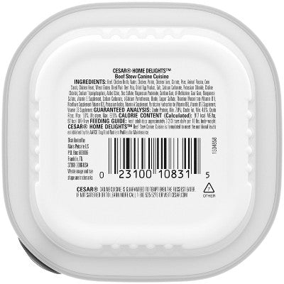Cesar Home Delights Adult Wet Dog Food Beef Stew - 3.5oz
