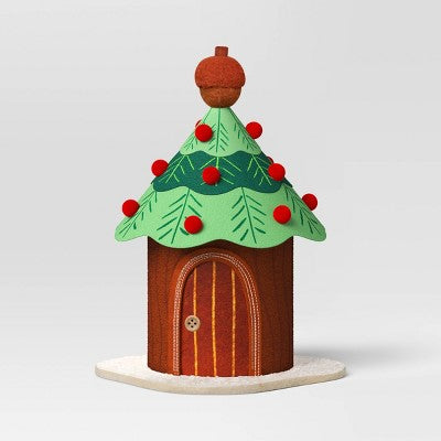Fabric Treehouse Christmas Figurine - Wondershop