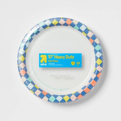 Disposable Plate 10" - Checkered - 24ct - up&up