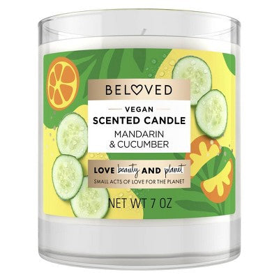 Beloved Mandarin & Cucumber Water 1-Wick Candle - 7oz