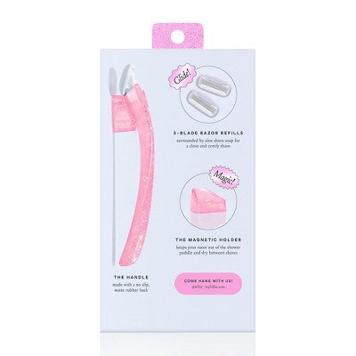 Billie Handle with Magnetic Holder Women 5 Blade Refills Reusable Razor
