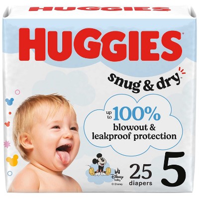 Huggies Snug & Dry Disposable Diapers - Size 5 - 25ct