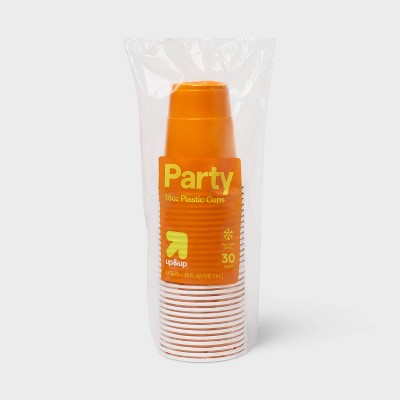 Halloween Disposable Solid Cups - Orange - 18oz/30ct - up&up