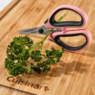 Cuisinart 2pc Kitchen Utility Shears Set: Stainless Steel, Comfort-Grip, Rust-Resistant, Hand Wash, Blue & Pink Handles