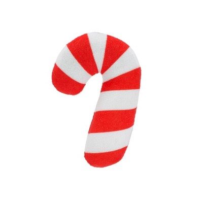 Multipet Lamb Chop with Santa Hat and Crinkle Candy Cane Catnip Plush Cat Toy - 2pk