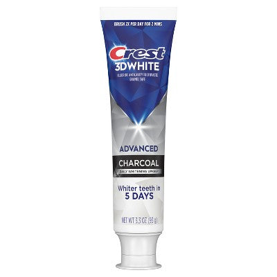 Crest 3D White Advanced Charcoal Teeth Whitening Toothpaste - 3.3 oz