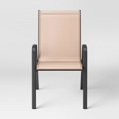 Sling Stacking Chair Tan/Black - Room Essentials (LOCAL PICKUP ONLY)