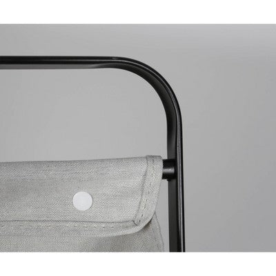 Folding X-Frame Triple Sorter Hamper Matte Black - Brightroom: Clothes Hamper with Removable Liner, 3 Compartments